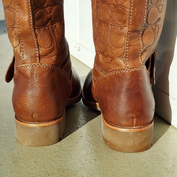Sold Coach Virginia Brown Leather Boots - Picture 4 of 9